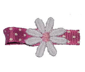 Embroidered Daisy Clip Embroidered Daisy Clip
