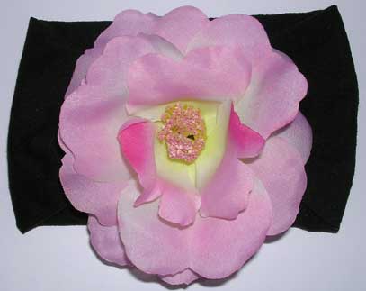 Rose and Nylon Headband Rose and Nylon Headband